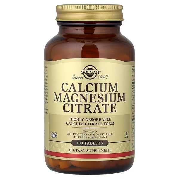 Solgar Calcium Magnesium Citrate 100 Tablets