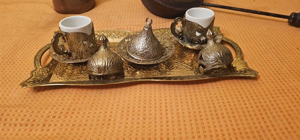 set servire cafea turceasca la nisip