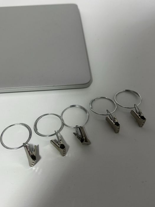 Set 30x carlige+ inele pentru prins perdeaua