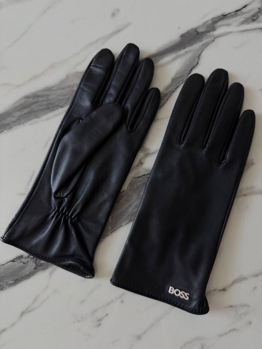 Дамски кожани рькавици Hugo Boss