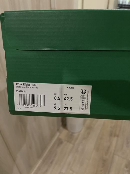 PUMA RS X Efekt PRM Slate Sky-Dark Myrtle 42.5 /27,5 см.