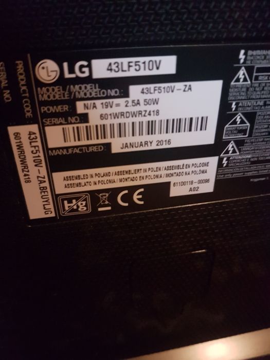 Televizor Led Lg 43LF510V Defect