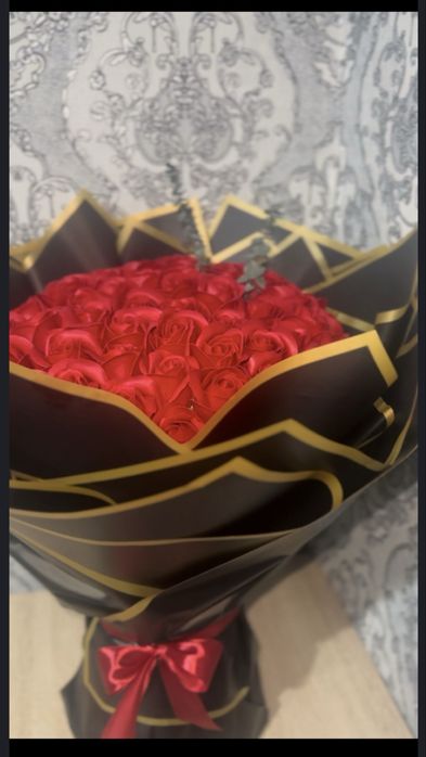 Букет из мыльных роз