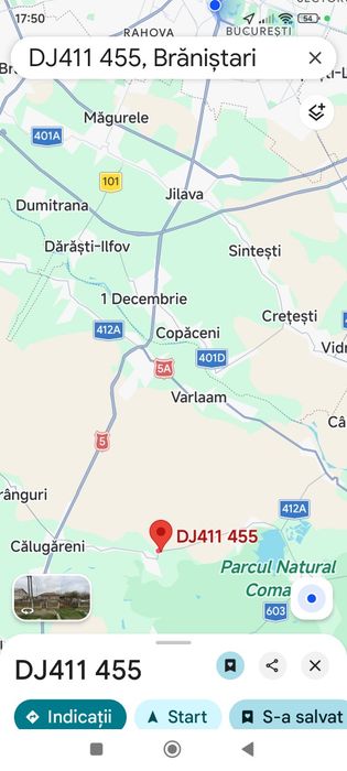 De vânzare urgent Casă,Ilfov,Călugăreni,1500 mp, Cadastru ,Intabulare ( Brăniștari -Șoseaua Călugăreni-Comana)