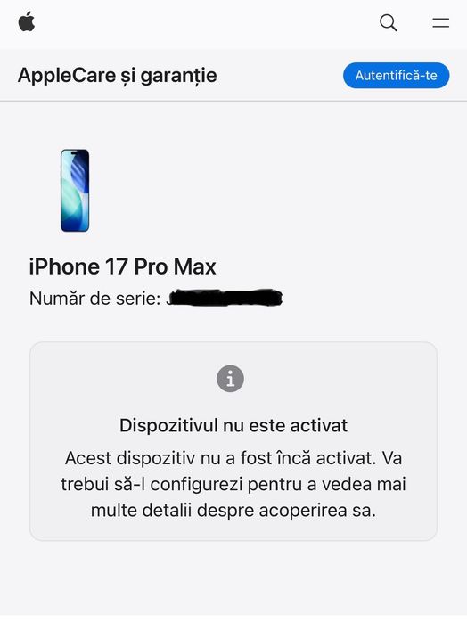 iPhone 17 Pro Max Nou 256GB