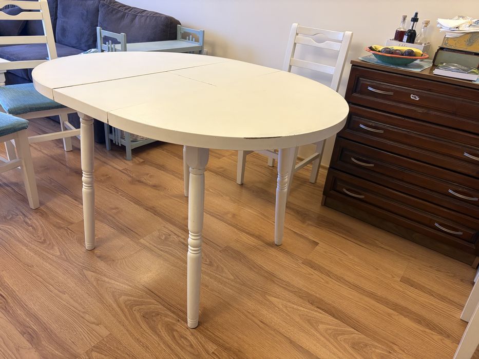 Кухненска маса кръгла разтегаема