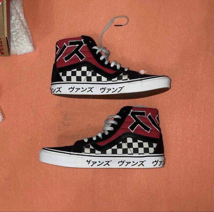 Vans sk8-hi japanese type black red