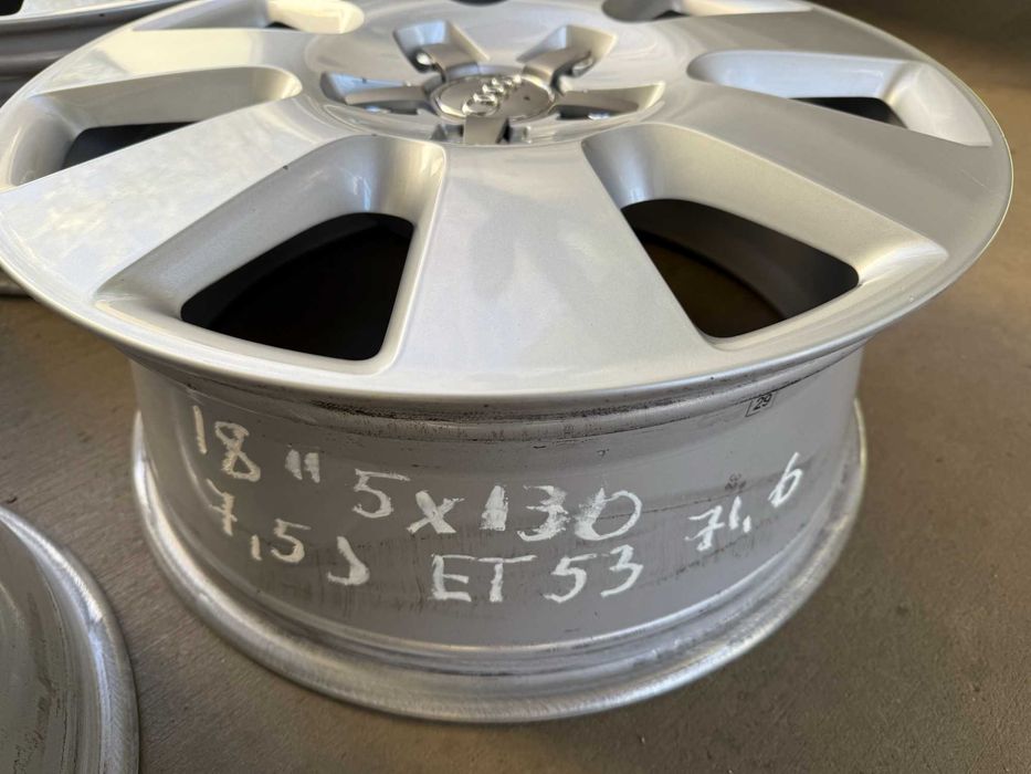 4 бр. оригинални алуминиеви джанти AUDI 18" 5x130 ф71.6, ET53, 7,5J