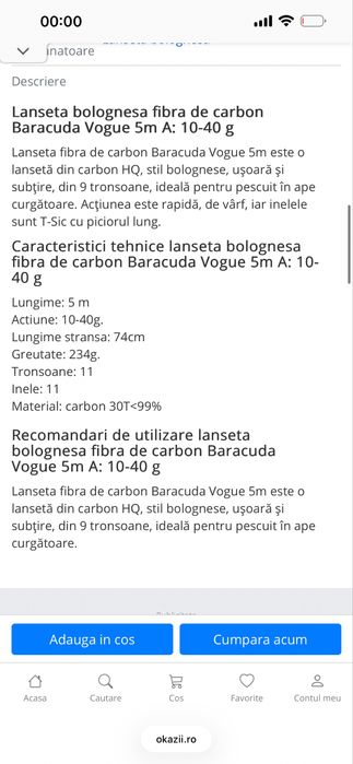 Vand lanseta baracuda vogue