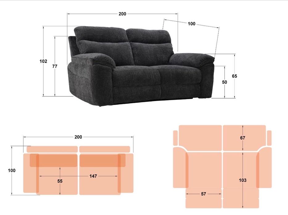 Диван с функция релакс електрически механизъм