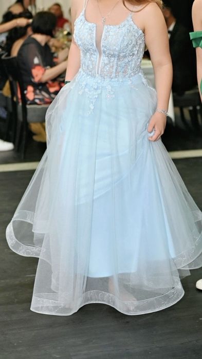 Бална рокля светло синя