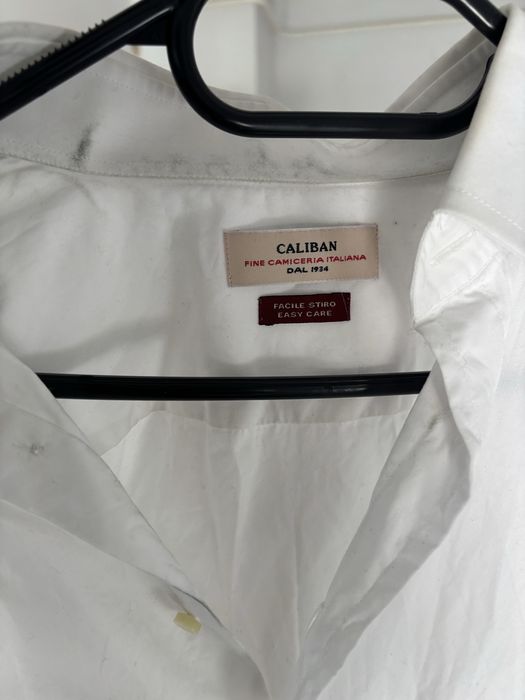 бяла мъжка риза Caliban XL