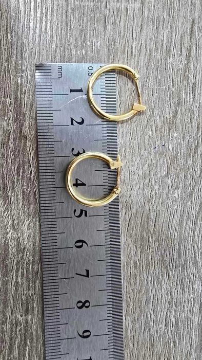 Златни обеци 18 карата 1.4 грама