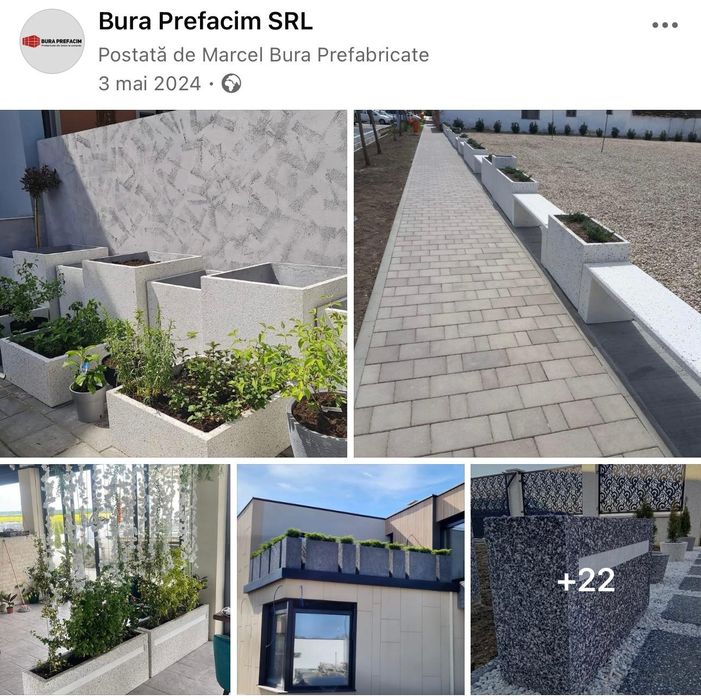 Jardiniere banci garduri vaze morminte glafuri etc
