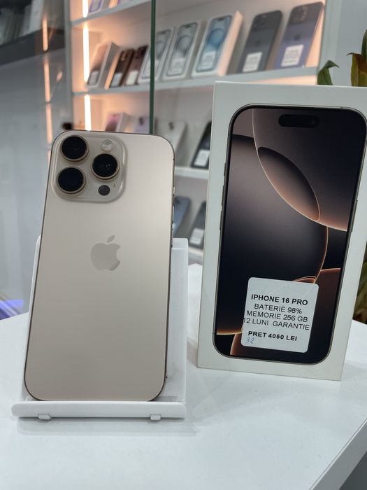 MAGAZIN: vindem iPhone 16 Pro, 256 gb, GARANTIE