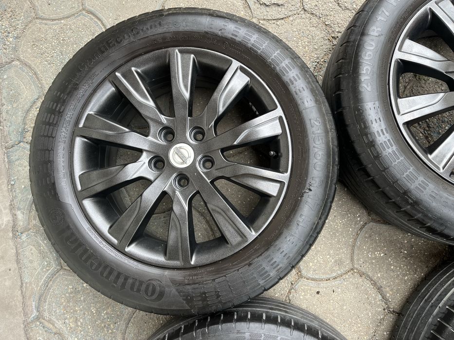 Jante aliaj 5x114.3mm, anvelope vara 215/60 R17, Nissan QashQai X-Trail Juke, Dacia Duster, Renault
