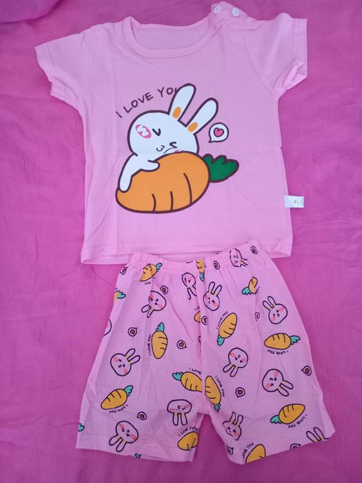 Бебешки комплект в розово/ 100% памук!НОВО