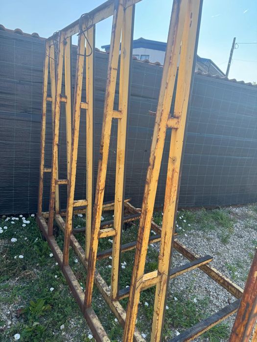 Cărucior industrial transport geamuri / sticlă / panouri metalic profesional
