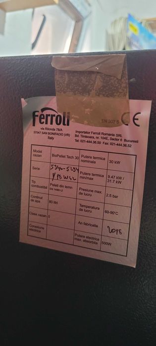 Centrala peleti Ferroli Biopelet  30kw