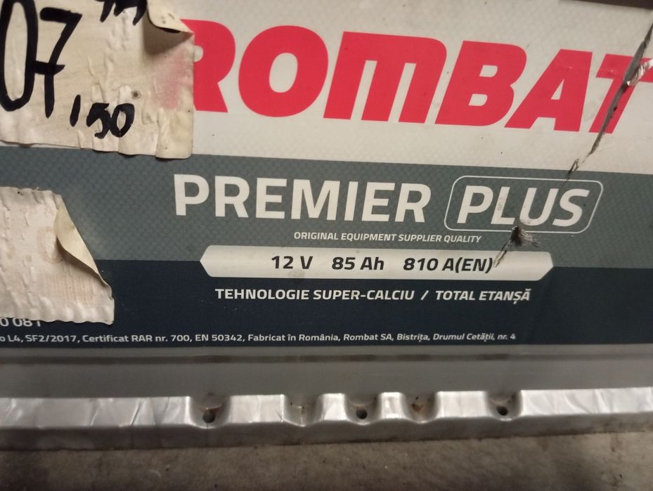 Baterie autoRombat Premier Pus 85 amperi  stare perfecta