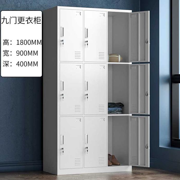 Металлический шкаф для хранения одежды в офисе и рабочих помещениях