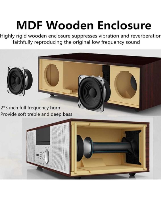 Стерео система 40 W RMS CD плейър FM/Bluetooth /USB/AUX/Дистанционно