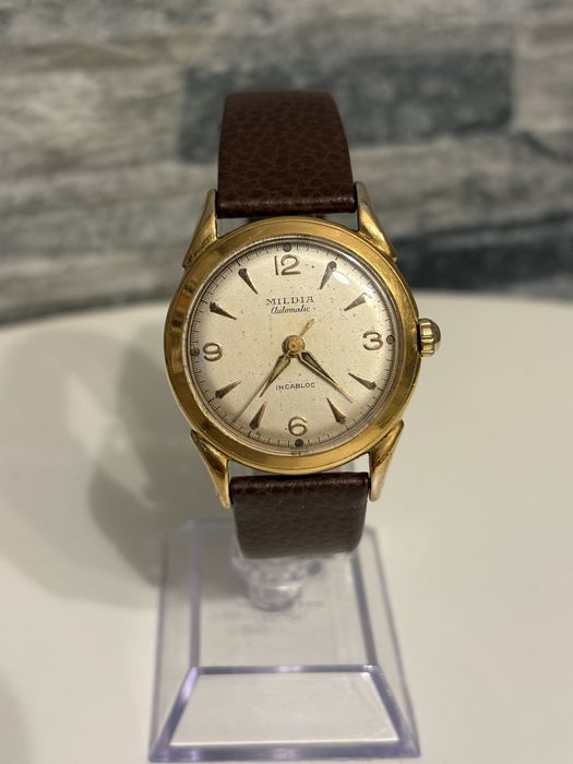 Ceas Mildia automatic elvetian cal.ETA 1256 anii ’60 placat cu aur