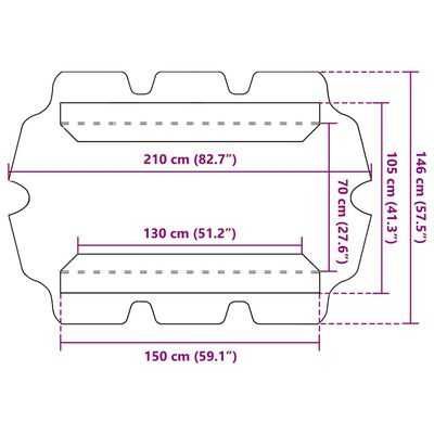 Copertină pentru leagăn - gri taupe 150/130x105/70cm (noua-sigilata)