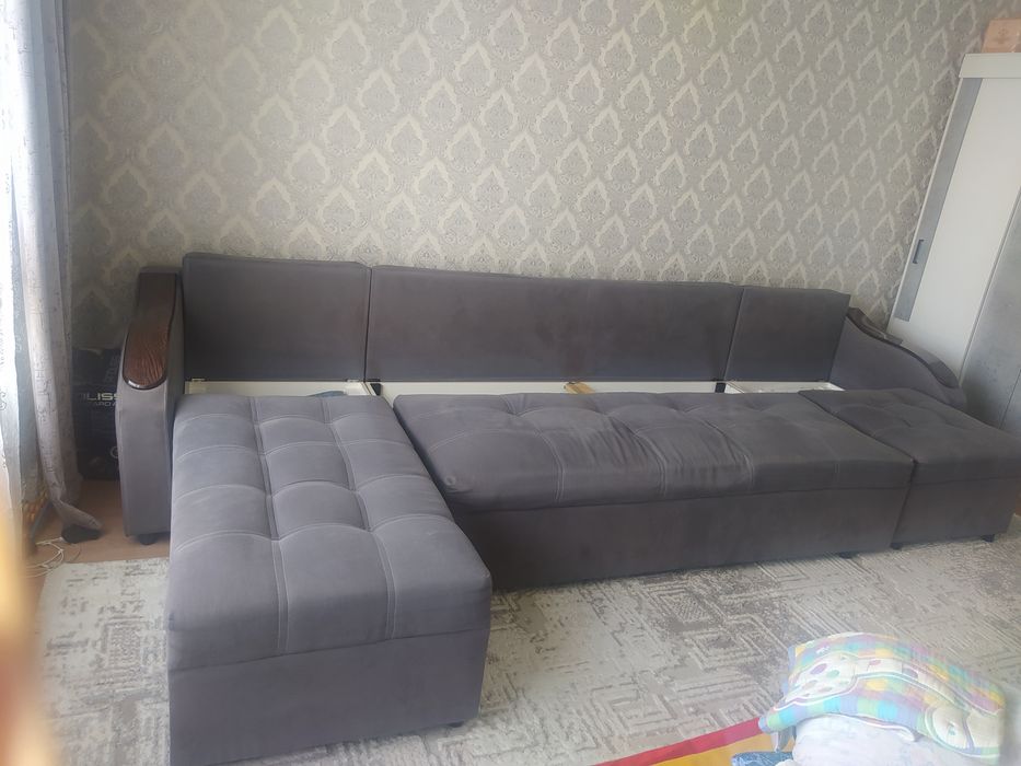 Диван раздвижной, угловой, пружинный