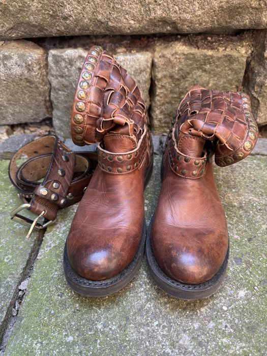 Ash botine biker din piele naturala