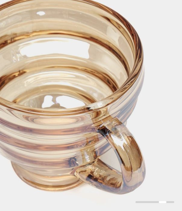 Чашки стеклянные 6штук в наличии золотистые