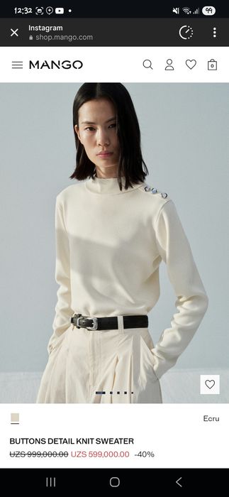 турецкий классический свитер от Манго со скидкой