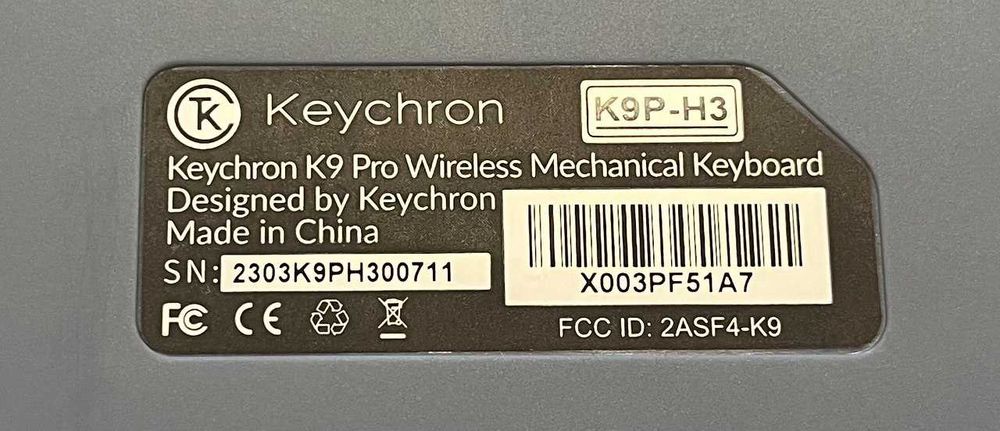 Нископрофилна безжична механична клавиатура Keychron K9 Pro (K9P-H3)