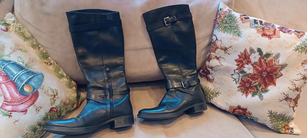 Дамски ботуши естествена кожа Geox