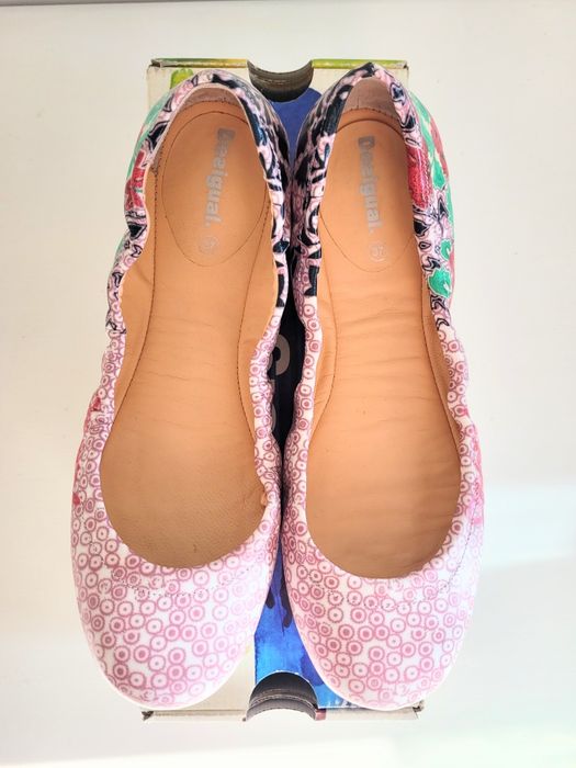 Balerini Desigual din piele interior și exterior