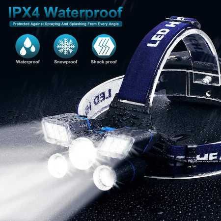 Lanterna Frontala Reincarcabila cu 21 LED, Premium Impermeabila IPX4