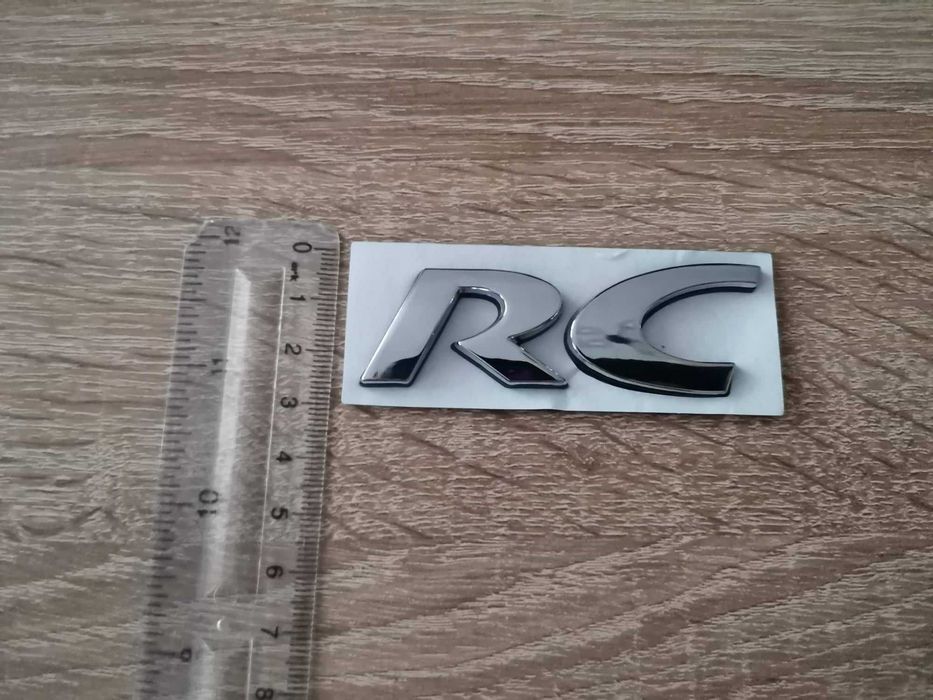 Peugeot РС Пежо RC сребриста емблема надпис