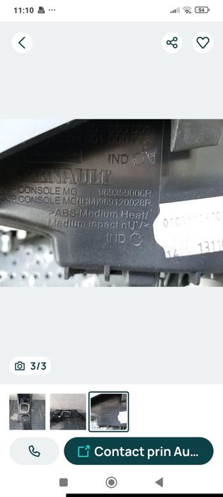 Mânere interioare portiera pentru Reanaul Megane 3