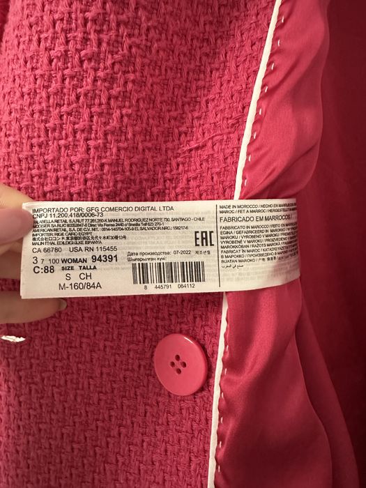 Блейзър Сако розово Mango с копчета перли