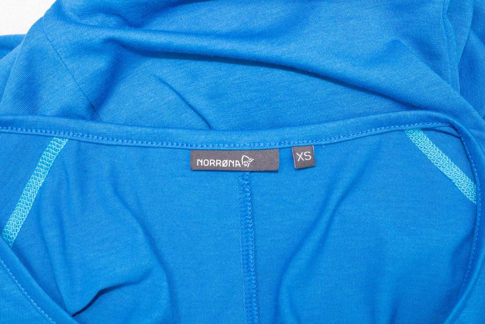 Norrona дамска блуза дълъг ръкав 12% вълна термо бельо синя XS