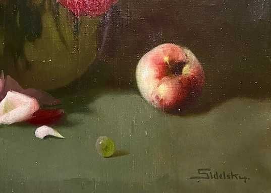 Tablou f VECHI, ulei/panza, Sidelszki Lajos, pictor cotat, 80x60cm+R