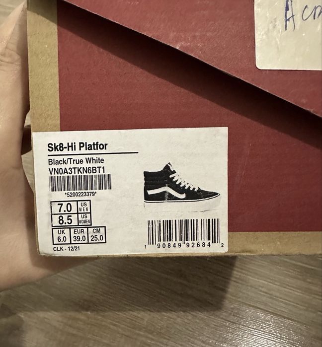 Кеды  vans  оригинал размер 39