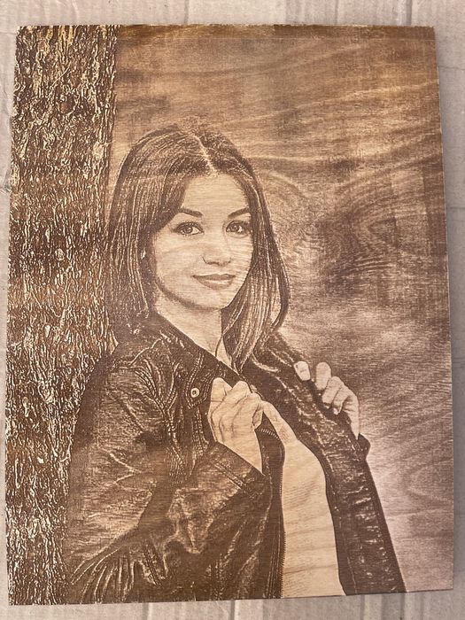 Выжигание портретов. Лазерная резка, фрезерная резка по дереву.