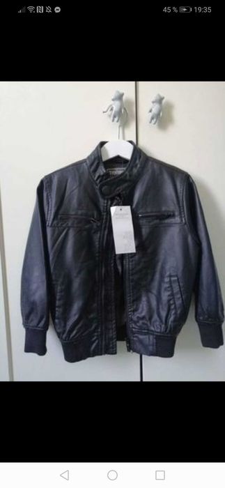 Geaca piele copii, 92 cm, noua cu et, Terranova
