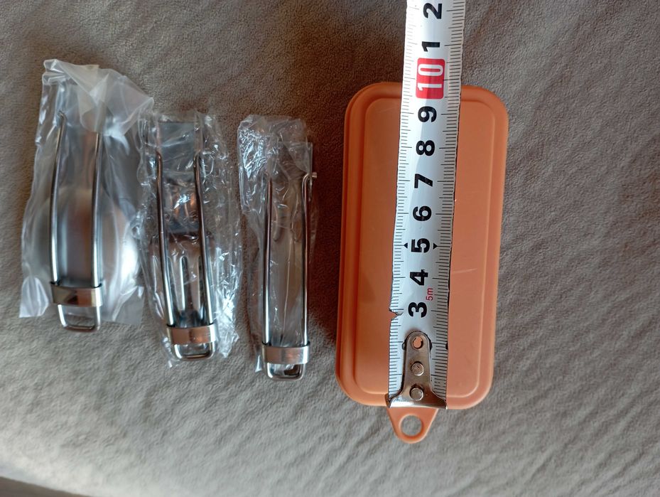 Комплект 3 в 1 от сгъваеми прибори за хранене от неръждаема стомана