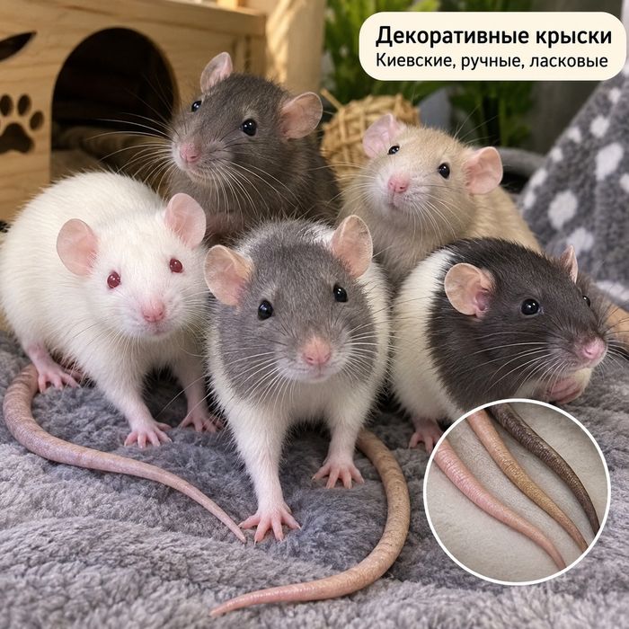 Ручные декоративные  крыски