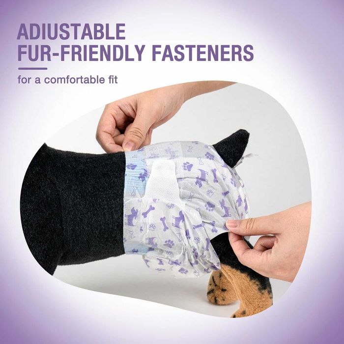 Меки пелени за женски кучета, 40 броя еднократни с индикатор, L