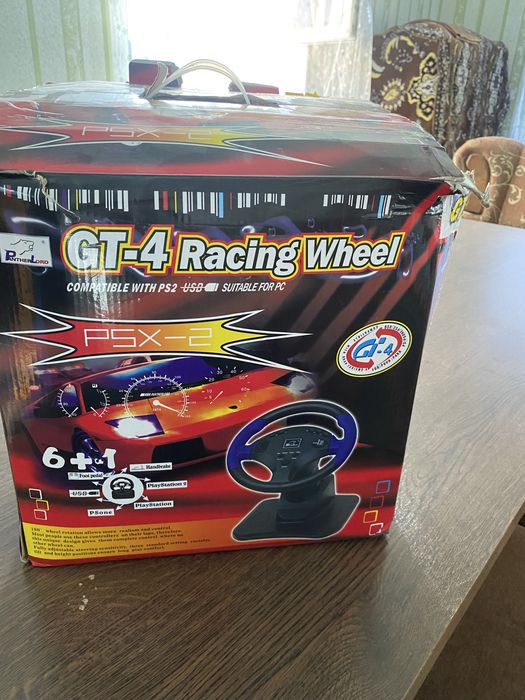 Игровой руль GT-4 Racing Wheel для PS2/PS1/ПК