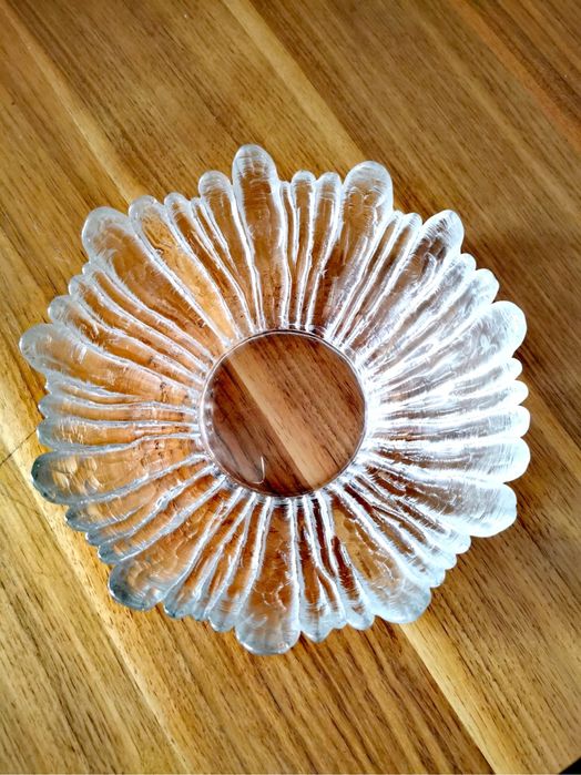 Антикварен масивен  диско  пепелник 1970г. Walther Glass