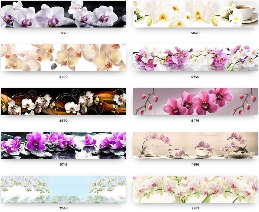 Кухонный фартук на стену, Кухонный гарнитур, Стеновая панель, Скинали